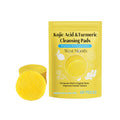 Turmeric Kojic Acid Cleansing Pads Exfoliating Remove Dead Skin Acne Fade Melanin Oil Control Nourish Glow Facial Wash Sponges