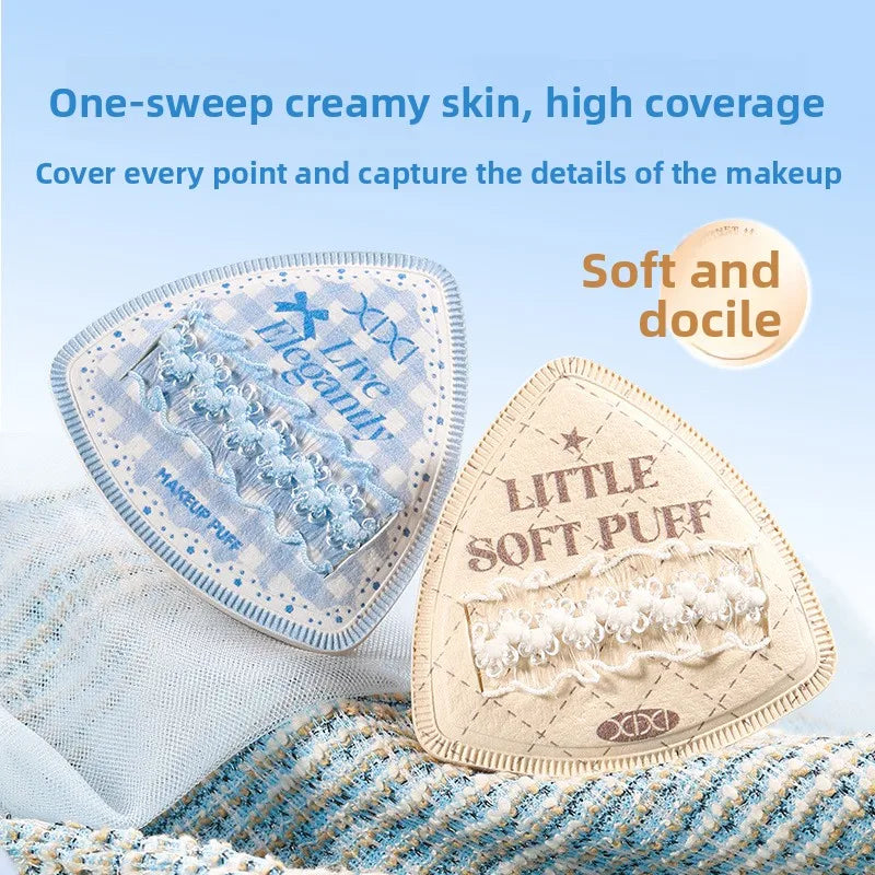 2Pcs Latex Free Makeup Sponge Wet Dry Use Extra Thick Soft Foundation Cream Powder Blending Sponge Face Cosmetic Applicator Tool