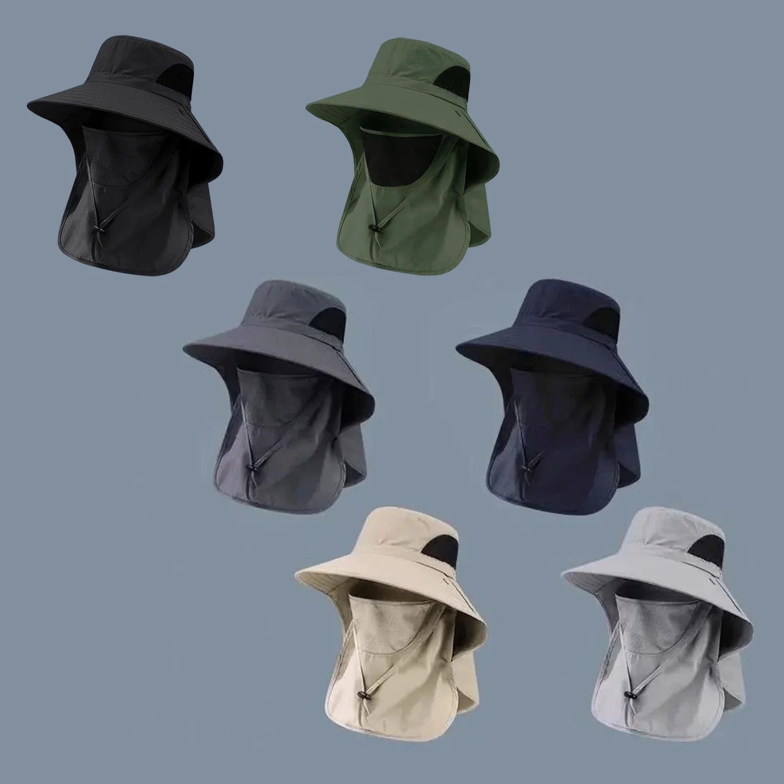 Sun Fishing Hat Women's Bucket Hat with Neck Cover Breathable Wide Brim Summer UV Protection Hat for Travel Holiday Beach