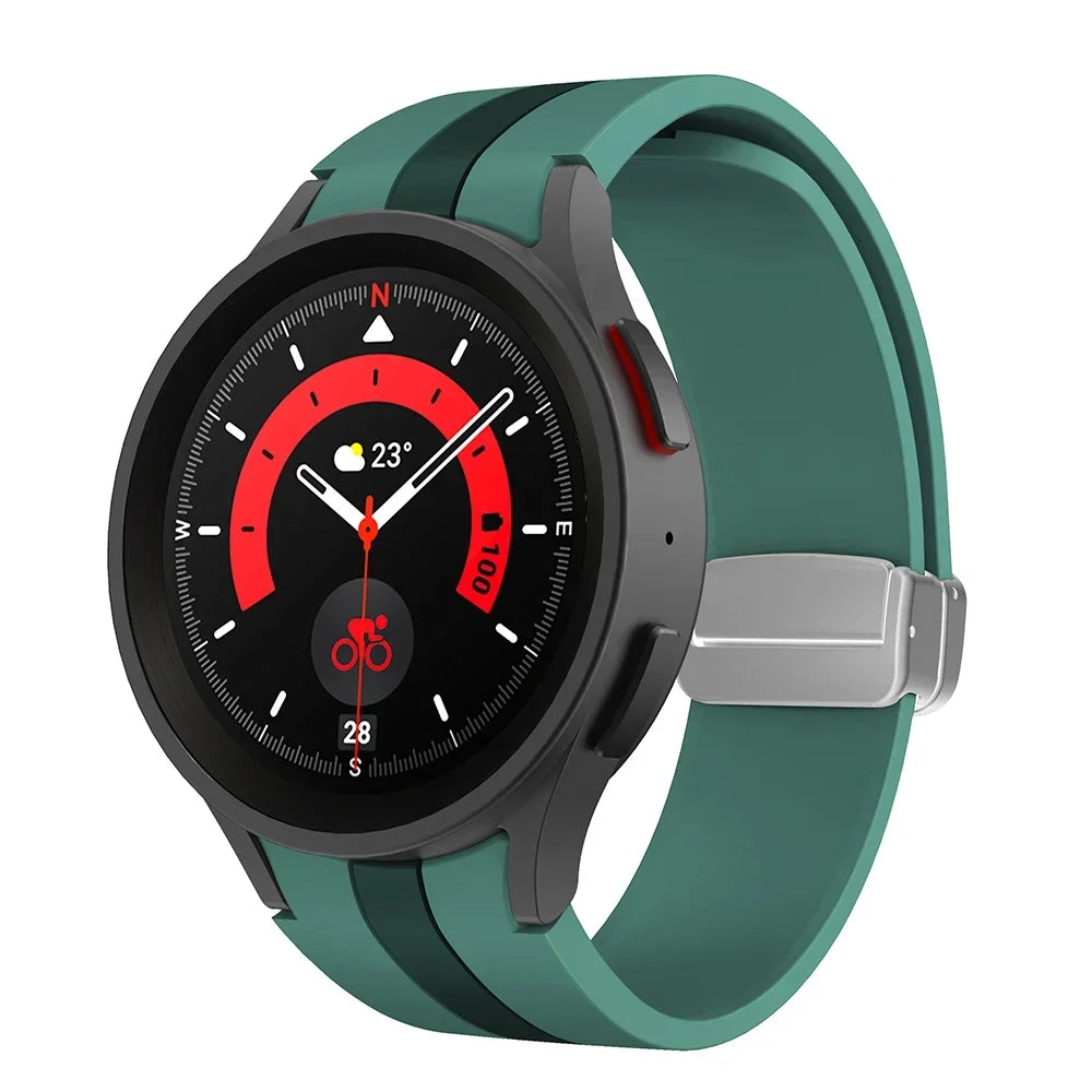 Silicone Strap for Samsung Galaxy Watch 5 Pro 45mm Galaxy Watch 6 5 4 44mm 40mm Magnetic Buckle Band For Watch 6 Classic 43 47mm