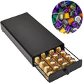 Coffee Pod Drawer Holder Storage Organizer 40 Capacity Pod Capsule Metal Coffee Station for Capsules Home Office Counter