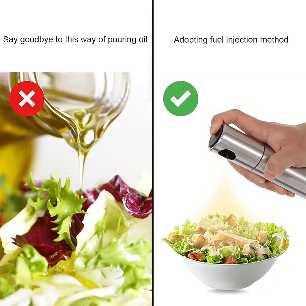 Stainless Steel Oil Sprayer for Air Fryer Cooking Mister Bottle Kitchen Dispenser with Fine Mist