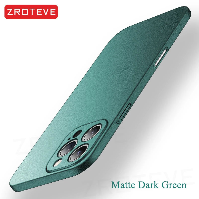 For iPhone 18 17 16 Pro Max 17e 16e 15 14 Plus 13 Mini Case ZROTEVE Ultra Slim Matte Hard PC Cover For IPhone17 Air Phone Case