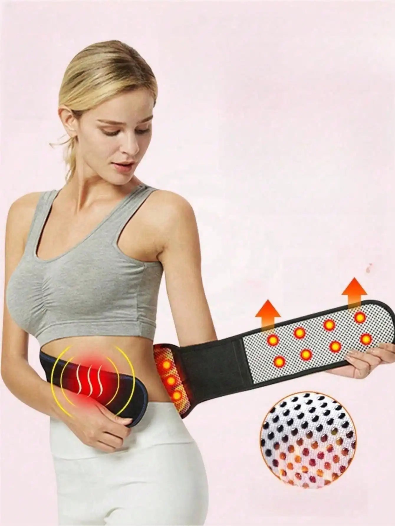 2026Magnetic Self-Heating Back Support Belt, Waist Massage Belt With 4 Steel Plates For Sport Fitness Men And Women