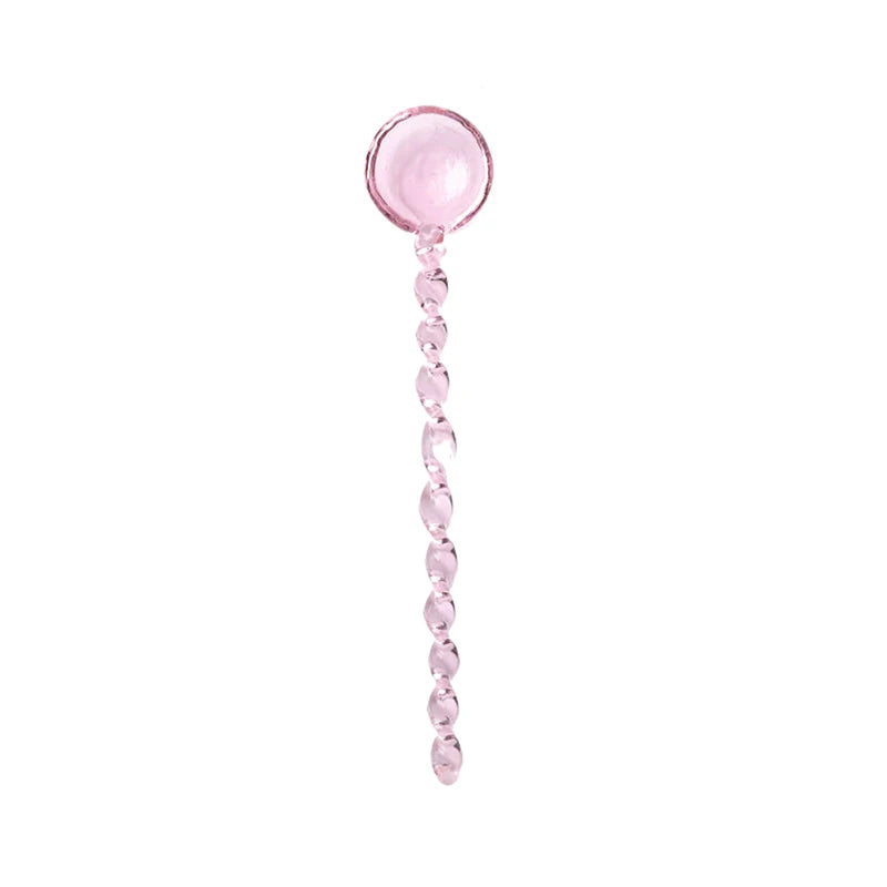 Glass Coffee Scoops With Long Handle Colorful And Cute Teaspoon Kitchen Accessories Milk Dessert Ice Cream Spoon