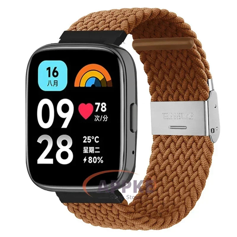 Elastic Braided Strap For Redmi Watch 5/3 Active Watchband Nylon Adjustable Quick Release Bracelet For Redmi Watch 3/5 Lite