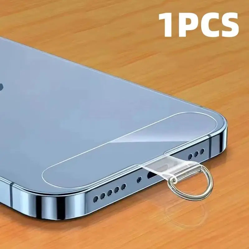 1-20PCS Universal Mobile Phone Anti-lost Lanyard Card Gasket Transparent Tpu Detachable Phone Hanging Cord Strap Patch Tether