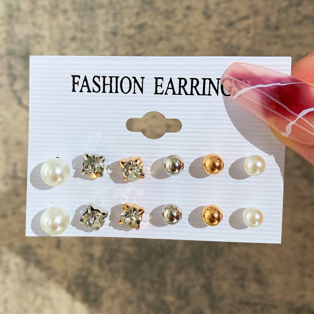 68 Pcs Boho Chic Jewelry Set Vintage Heart Pearl Zircon Butterfly Pendant Earrings Ring Necklace For Women Daily Wear Gifts 2024