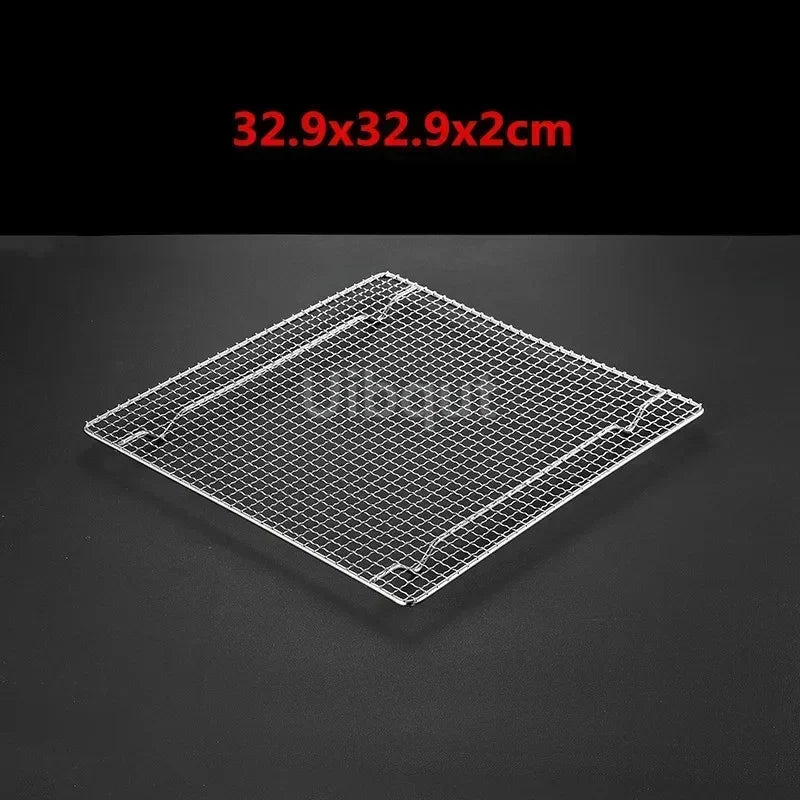 square bbq net rack meshes stainless steel 304 BBQ grill Mesh Rectangular Baking rack with Foot leg Drainage Cake Drying Frame