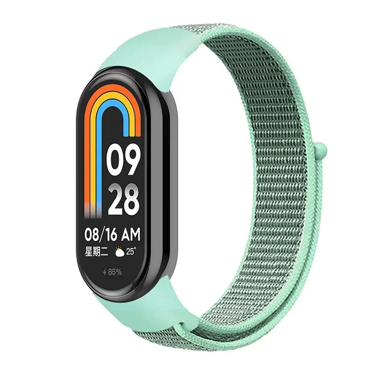 Nylon Loop Strap For Xiaomi Mi Band 8 7 6 5 4 3 Bracelet SmartWatch Wristband Replacement Sport Pulsera Watchband Miband 8 NFC