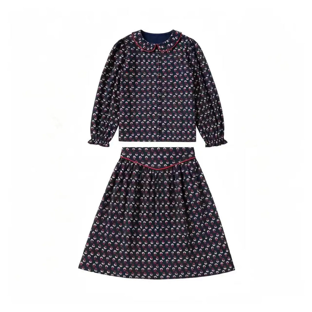 AP AW26 Madeline Collection Girls Floral Dress Boys O-neck Sweater Brothers Sisters Family Matching Clothing