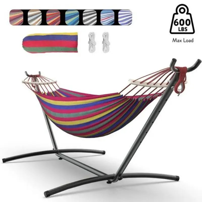 Gyroor Adjustable Stand Hammock - 600lb Capacity Stylish Hammock Bed with Storage Bag for Outdoor Relaxation