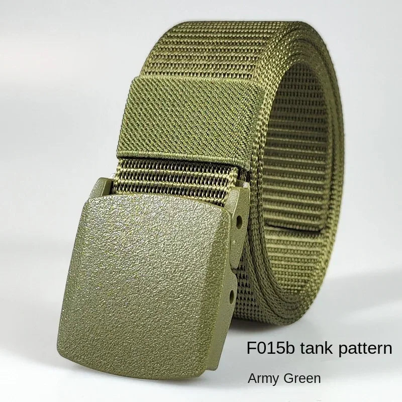 Automatic Buckle Nylon Women's Belts Canvas Outdoor Travel Premium Pants Sports Non-metallic Belts for Men White Black Blue Red