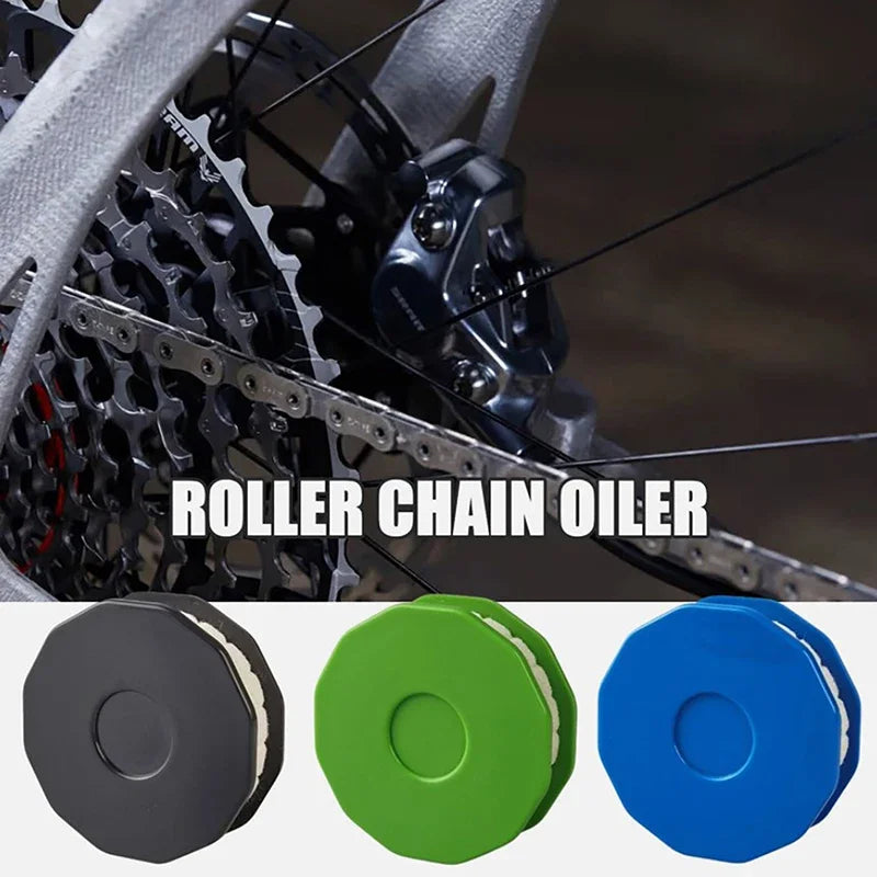 Bike Chain Lubricator Bike Chain Oiler Lubricating Disc Bicycle Maintenance Tool Cycling Gear Roller Lubricant Bike Accessories