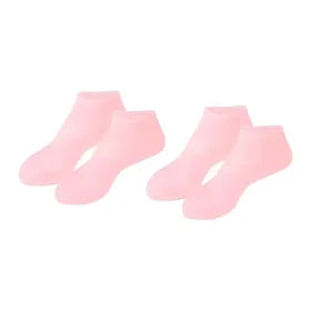 4pcs/2 Pairs Elastic Silicone Moisturizing Foot Socks For Dry Cracked Feet Foot Care Socks Massage Moisturizing