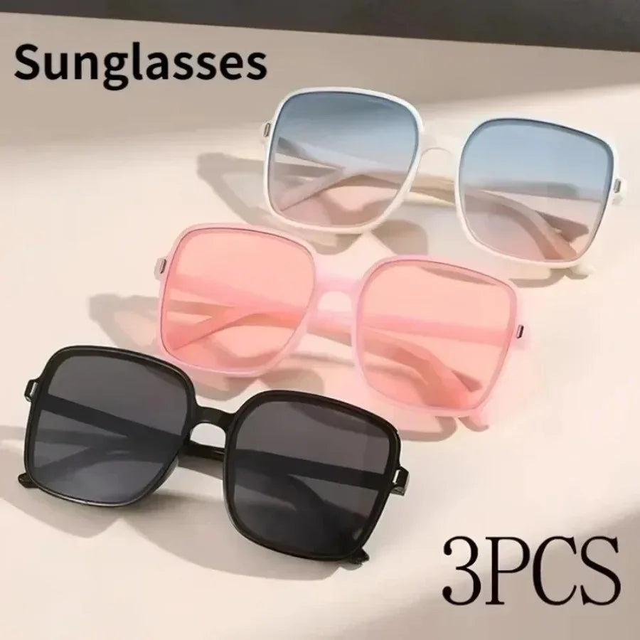 3pairs Men Women Goggles Glasses UV400 Mirrored Sunglasses Classic Fahion Female Male Sun Glasses Eyewear Gafas De Sol