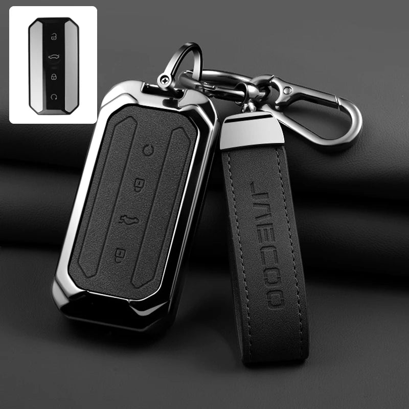 Zinc Alloy Car Key Protective Cover, Suitable for Chery Jaecoo J5 J7 5 7 2025 2026 Keychain and Keyring Car Interior Accessories