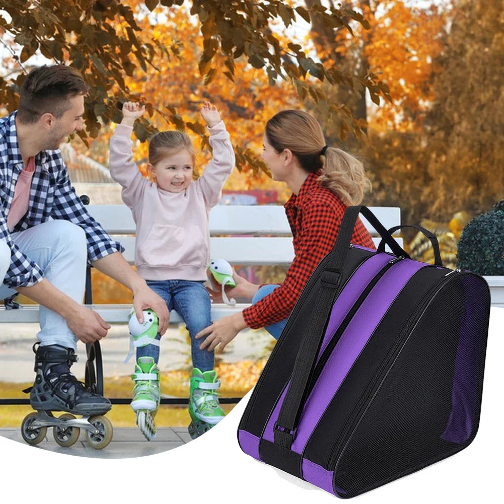 TINSOL New 1PC Portable Roller Skates Bag Ice Skating Bag Large Capacity Breathable Kids Inline Skates Bag Skates Storage Bag