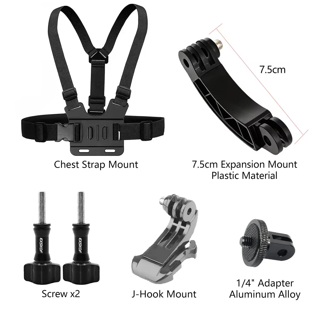Adjustable Chest Strap Mount Harness Holder For GoPro Hero 13 12 11 10 9 Insta360 SJCAM AKASO DJI Osmo Action Camera Accessories