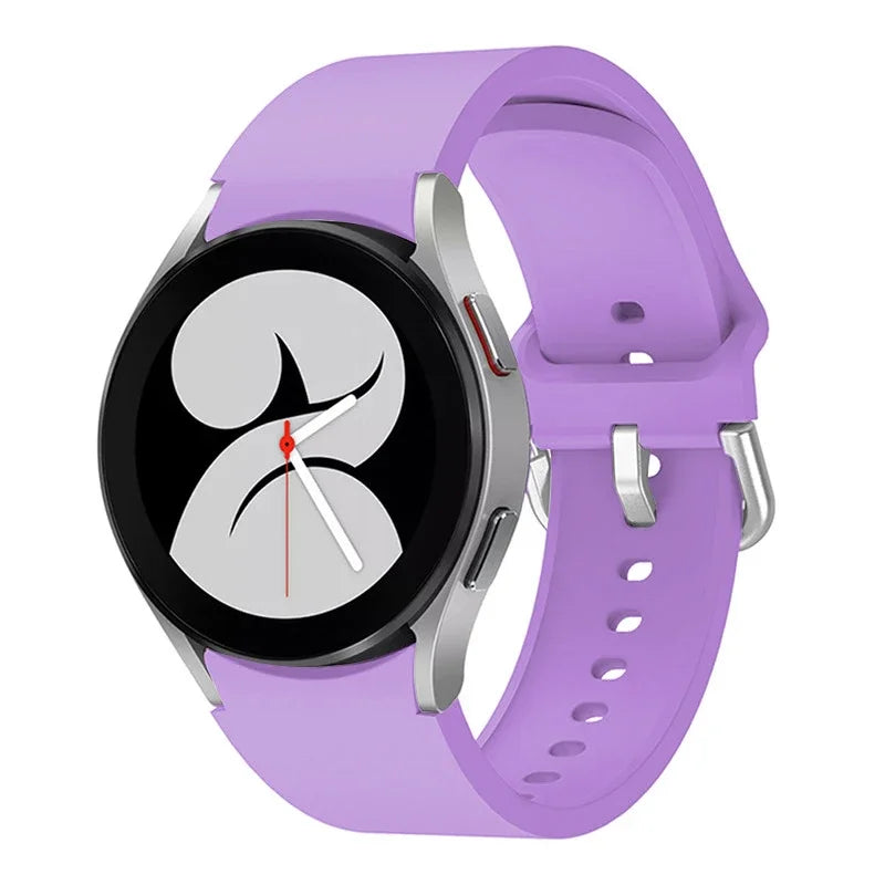 No Gap Silicone Strap For Samsung Galaxy Watch 6/4 Classic 47mm/43mm 5 Pro 45mm Bracelet Band For Galaxy Watch 7/6/5/4 40mm 42mm