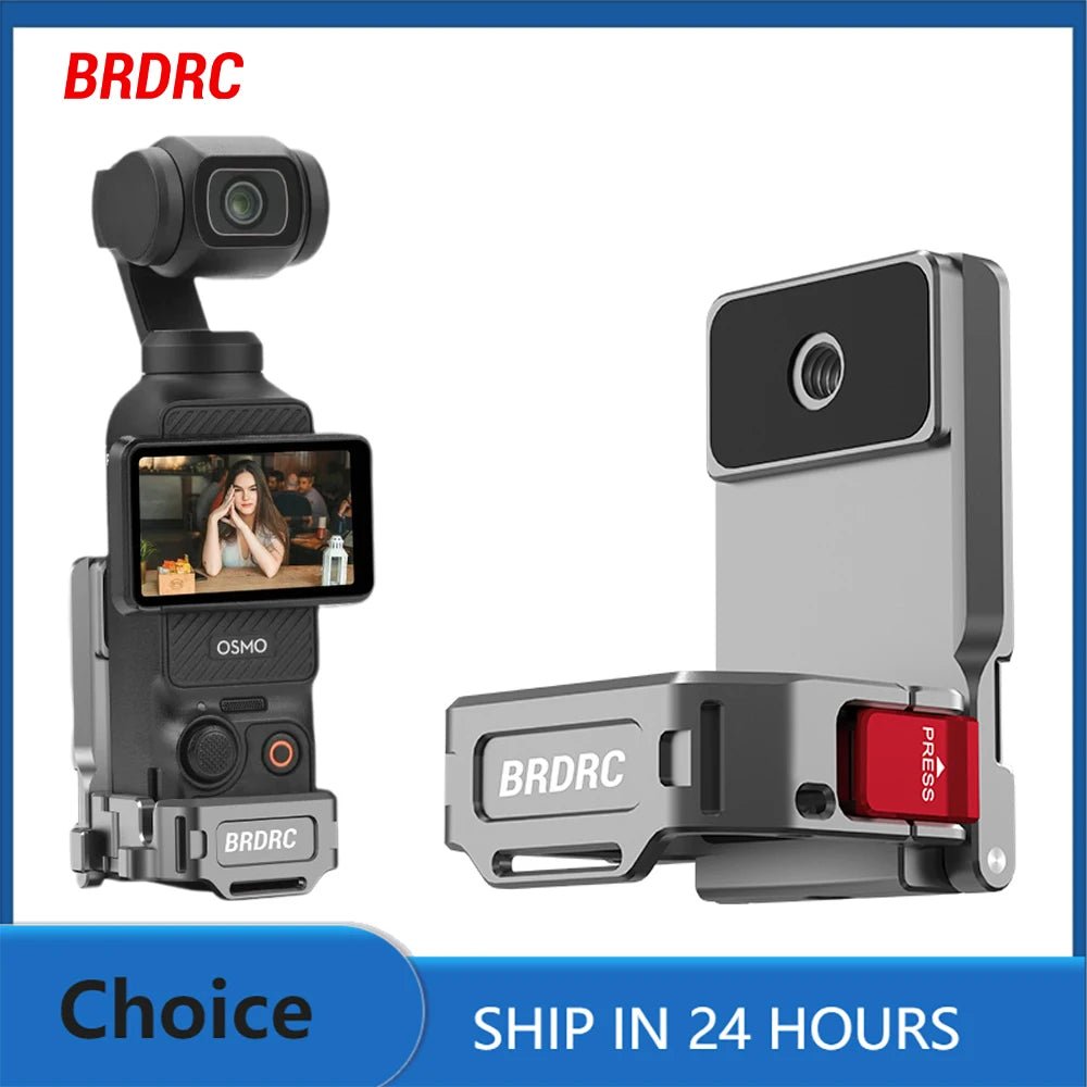 BRDRC Magnetic Adapter Frame for DJI Osmo Pocket 3 Camera Expansion Bracket Desktop Mount Base Vlgo Video Shooting Accessories