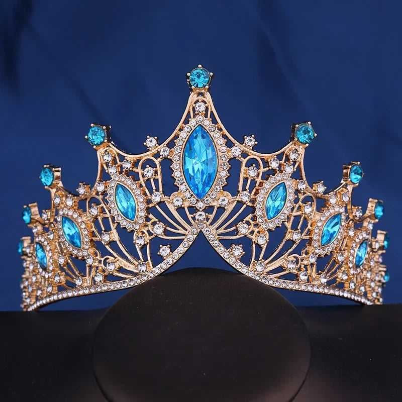 Bridal Crown Baroque Vintage Princess Queen Headwear Crystal Tiara For Women Wedding Crown Hair Dress Accessories Jewelry