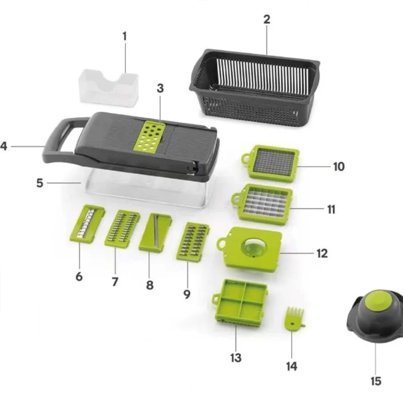 Advanced Vegetable Cutter - Wave Cut Pattern, Decorative Ridges for Veggies, Single Piece