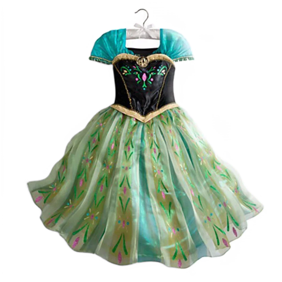 Princess Dress Collection Cinderella Snow White Aurora Rapunzel for Girls Halloween Birthday Cosplay Costume Kids 2-8Y Vestido