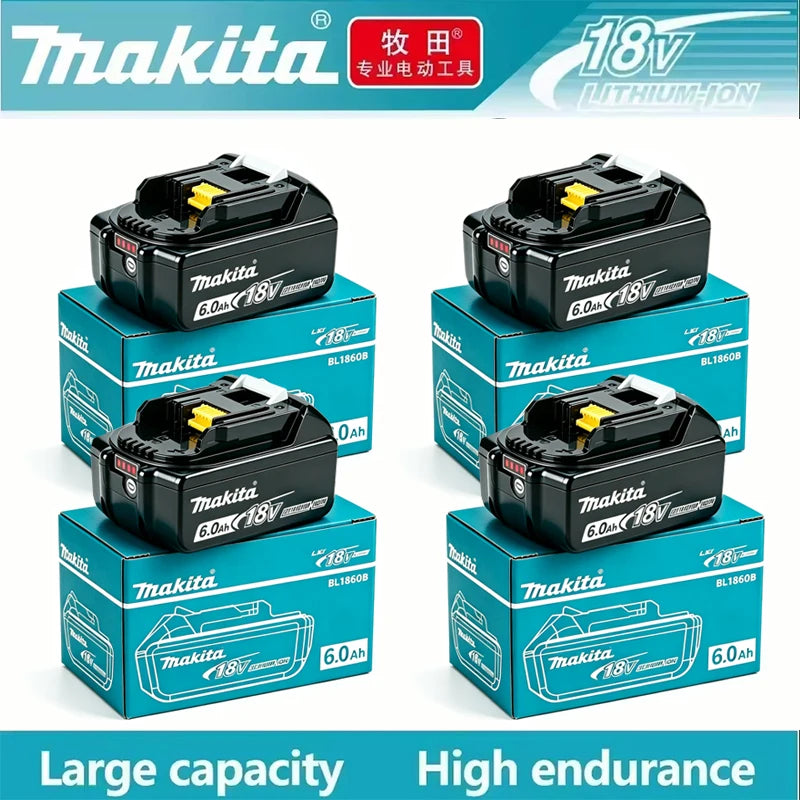 original Makita battery 18V rechargeable battery 6.0Ah replacing Makita DDF487 BL1840 BL1850 BL1860B BL1830B power tool battery