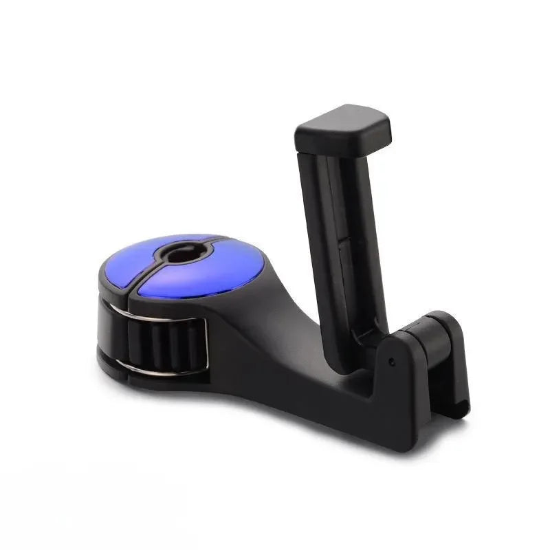 2-in-1 Multi-functional Car Headrest Phone Holder Hidden Rear Seat Lock Type Mobile Phone Hook for Vehicle