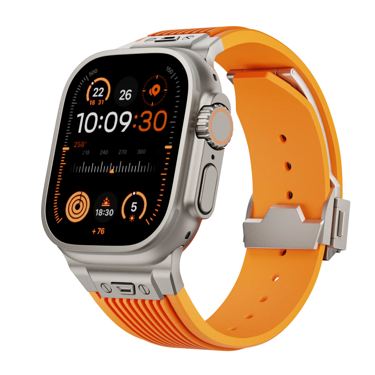 Silicone Sports Strap for Apple Watch Ultra 2/1 49mm Series 9 8 7 45mm 44mm Rubber Band for IWatch 6 5 4 3 Se 44mm 42mm Bracelet