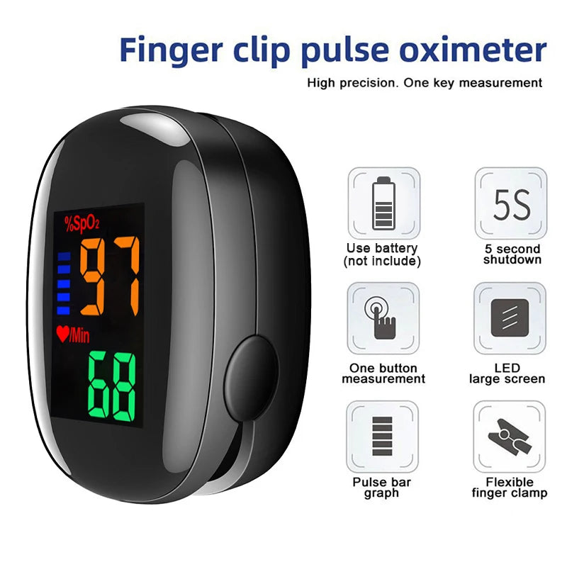Medical Temperature Infrared Thermometer Forehead Digital Non-contact Thermomete or Finger Blood oxygen saturation Oximeter LED