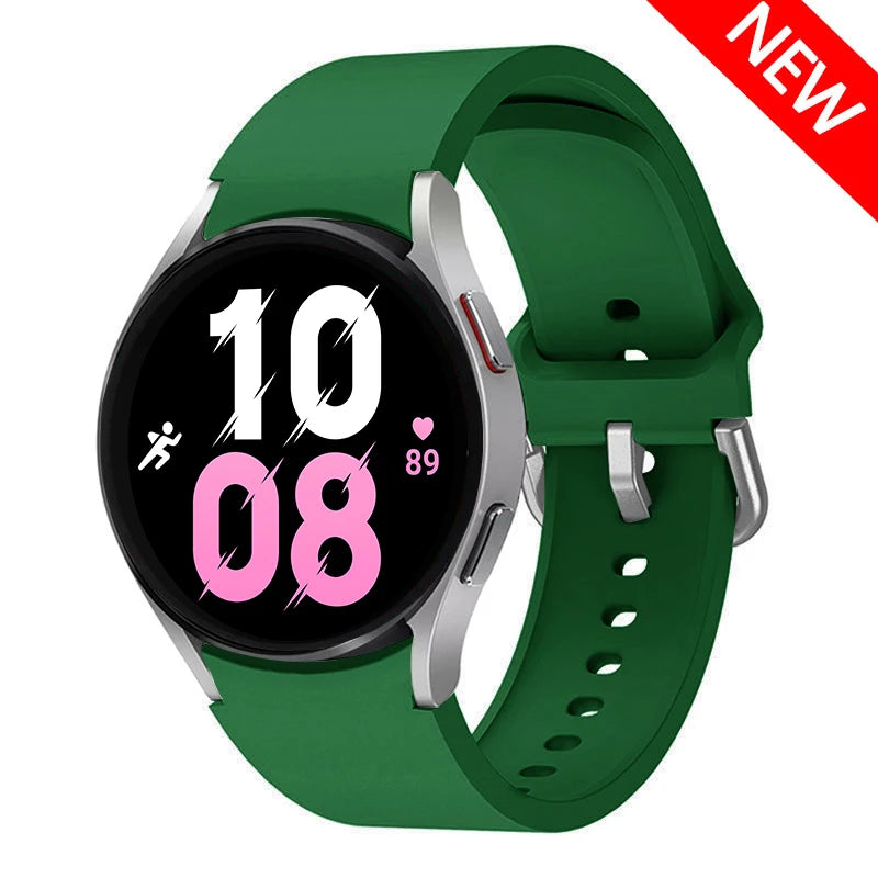 official Silicone Strap For Samsung Galaxy Watch 5 4 44mm 40mm/4Classic 46 42mm Wrist 20mm Bracelet Galaxy Watch 5 Pro 45mm Band