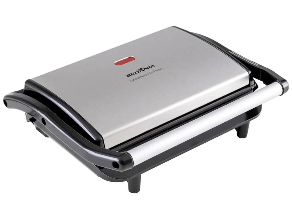 Britânia Press BGR27I 2-in-1 Sandwich Maker/Grill, Silver, 850W - 110V