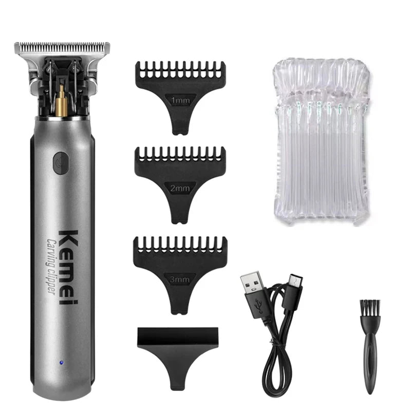 KEMEI Professional Electric Hair Trimmer for Men, Cordless Beard and Hair Clipper, Hair Cutter Machine, Rechargeable Set,Km-1757