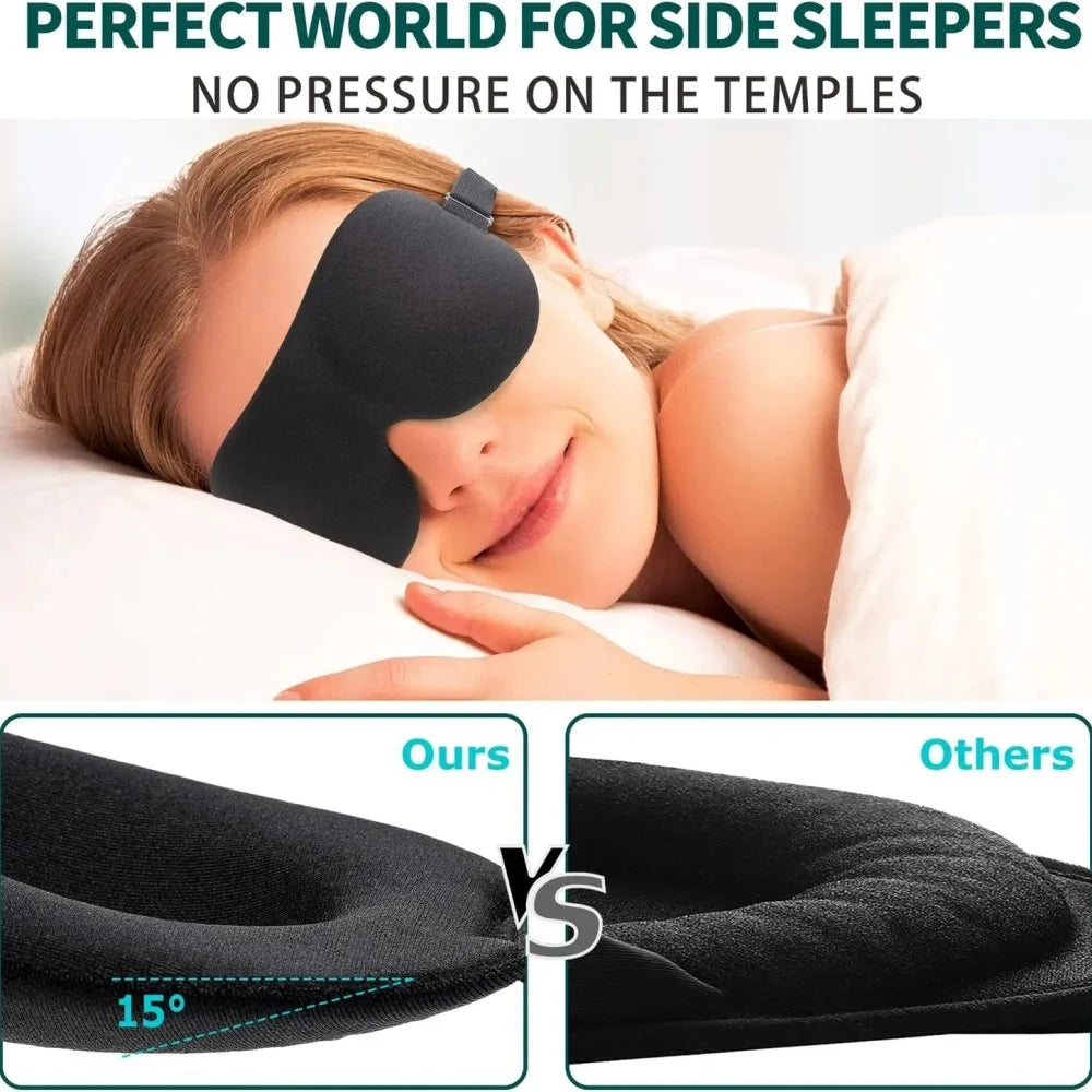 3D Eyepatch Sleeping Mask Block Out Light Soft Paded Sleep Rest Relax Aid Cover Patch Blindfold Face Shade Eyeshade Eyes Patchs