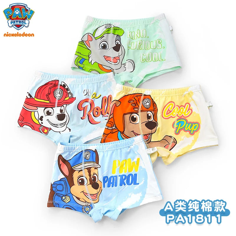 2024 New Genuine Paw Patrol Boys Girls Underpants Children Underwear Girls shorts Boxer Brief Cotton Corner Pants High Quality