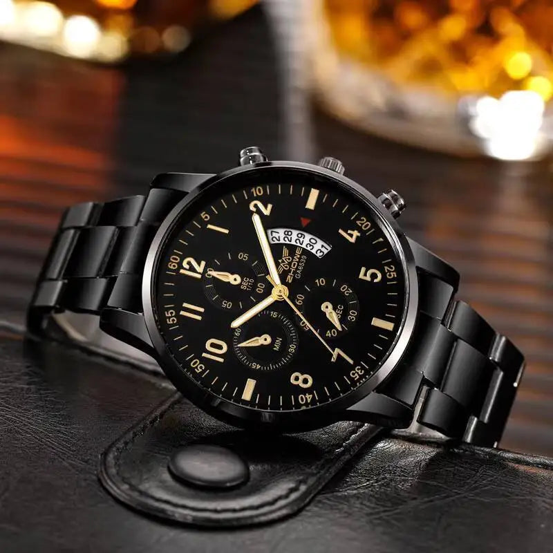 Luxury Men Business Watches Fashion Calendar Quartz Watch Male's Clock Reloj Hombre