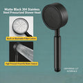 High Pressure SUS 304 Stainless Steel Handheld Shower Head Water Saving Supercharged Rainfall Spray Nozzle for Bathroom