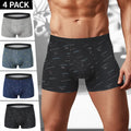 4 Pack European and American Size MEN'S Printed Fashion Boyshort Comfortable MEN'S plus Size Underwear Beach Swimming Trunks