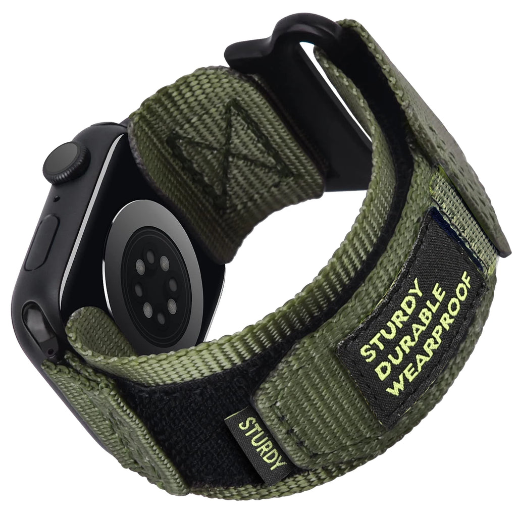Nylon Woven Band Compatible with Apple Watch Series 9/8/7 6/5/4/SE Ultra 2/3 - Adjustable Strap for 49mm 46mm 42mm 44mm 45mm 40m