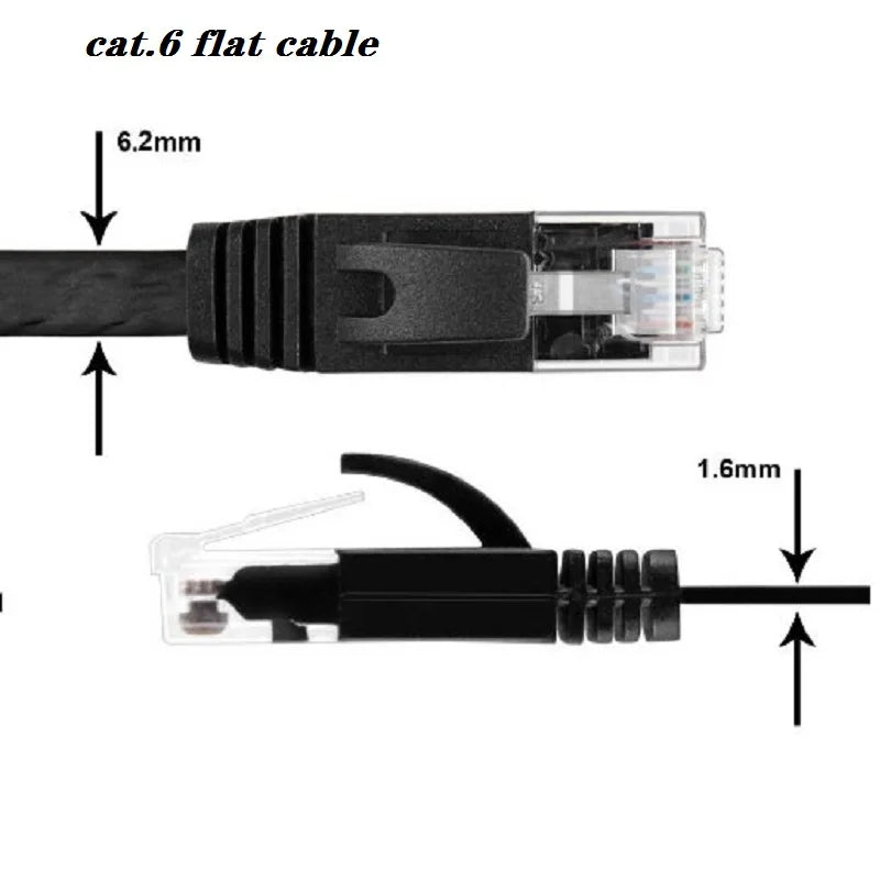 6pack 15cm 50cm 1m 2m3m5m10m 30m 98FT cable CAT6 Flat UTP Ethernet Network Cable RJ45 Patch LAN cable black/ blue / white color