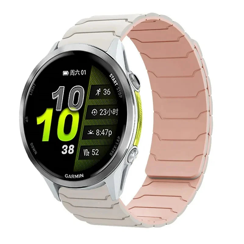 18 20 22mm Silicone Strap For Garmin Venu 4 3 2 3s 2s band Forerunner 255 165 265 255s 265s 970/Active 6/5/4 Magnetic Bracelet