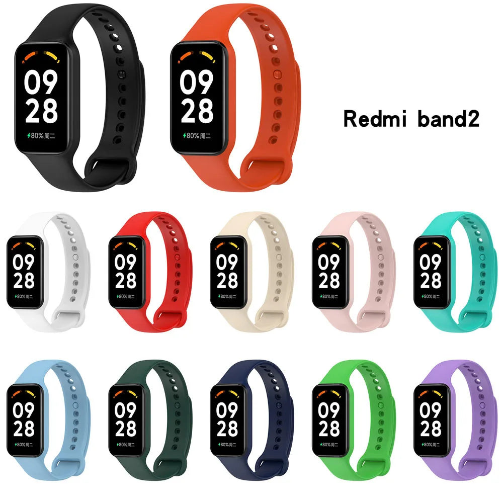 Fashion WatchBand For Redmi Band 2 SmartWatch Strap Wristbands Bracelet For Xiaomi Band 8 Active Correa WristBand Accessories