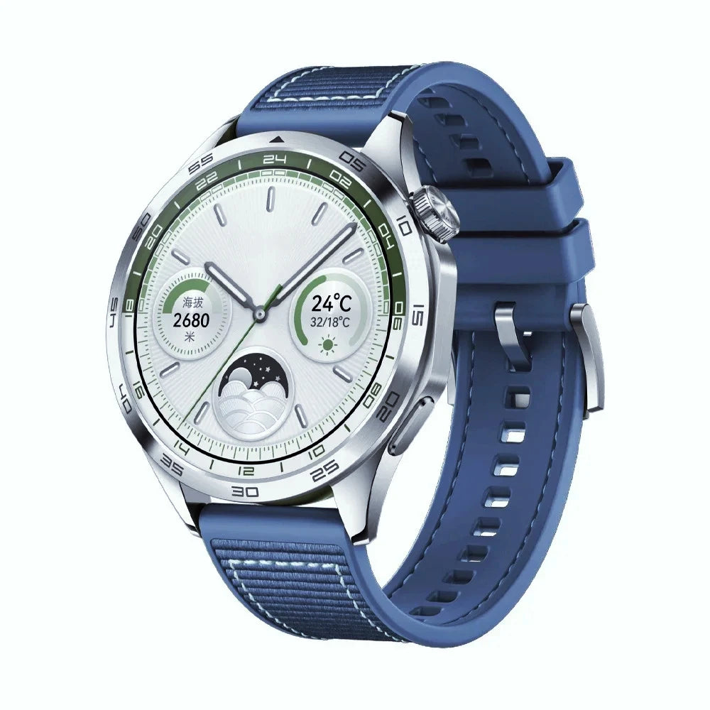 22mm Composite Silicone Strap For Huawei Watch 5 GT4/5 46mm Official Nylon Braided Bracelet Band Huawei Watch 4/GT5-4-3 Pro Belt