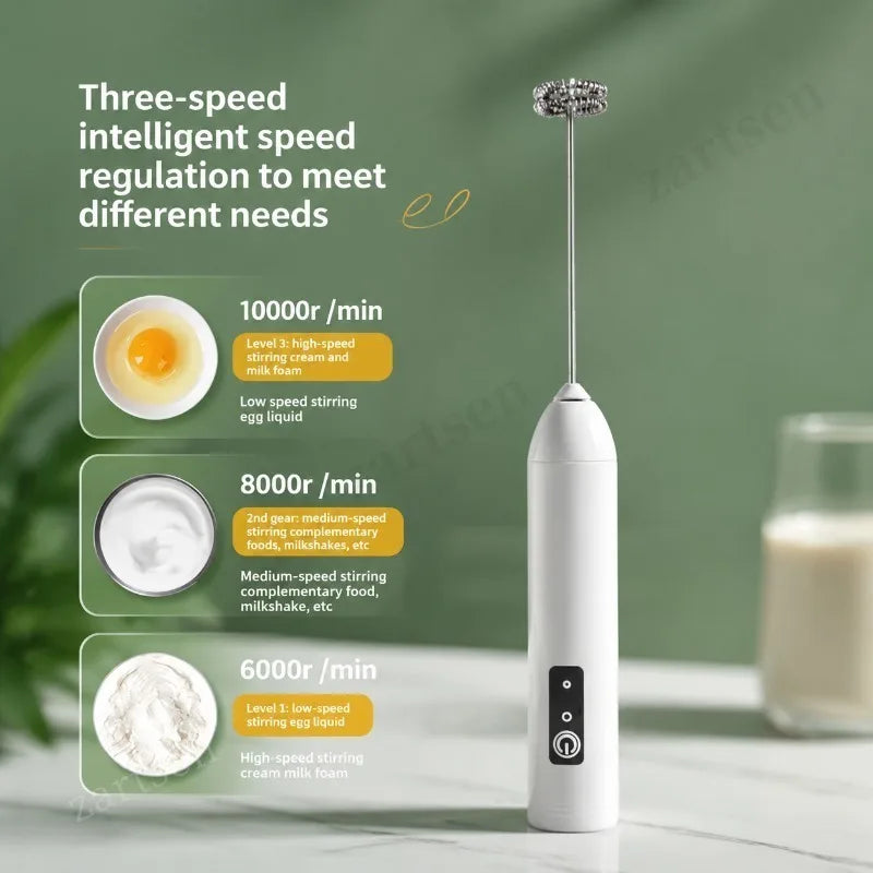 Wireless Milk Foamer Coffee Whisk Mixer Electric Blender Egg Beater Mini Frother Handle Stirrer Cappuccino Maker Cooking Tools