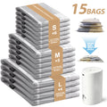 15 Pack Vacuum Bags for Travel with Rechargeable Air Pump, Vacuum Storage Bags Space Saver, Carry-on Size Vacuum Compression Bags for Clothes, Bedding