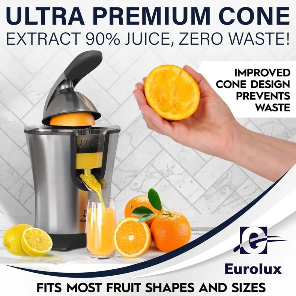 Premium Electric Citrus Juicer | Powerful Motor, Auto Shutoff, Dishwasher-Safe Parts, Pulp Control