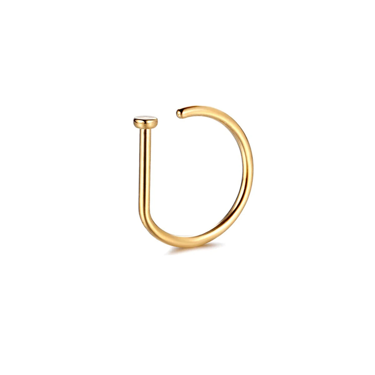 Fake Nose Ring Hoop Lip Labret Ring for Women Non Pierce Hoop Nose Ring  Septum Hoop  Ring Tragus Rook Ring Non Piercing Jewelry