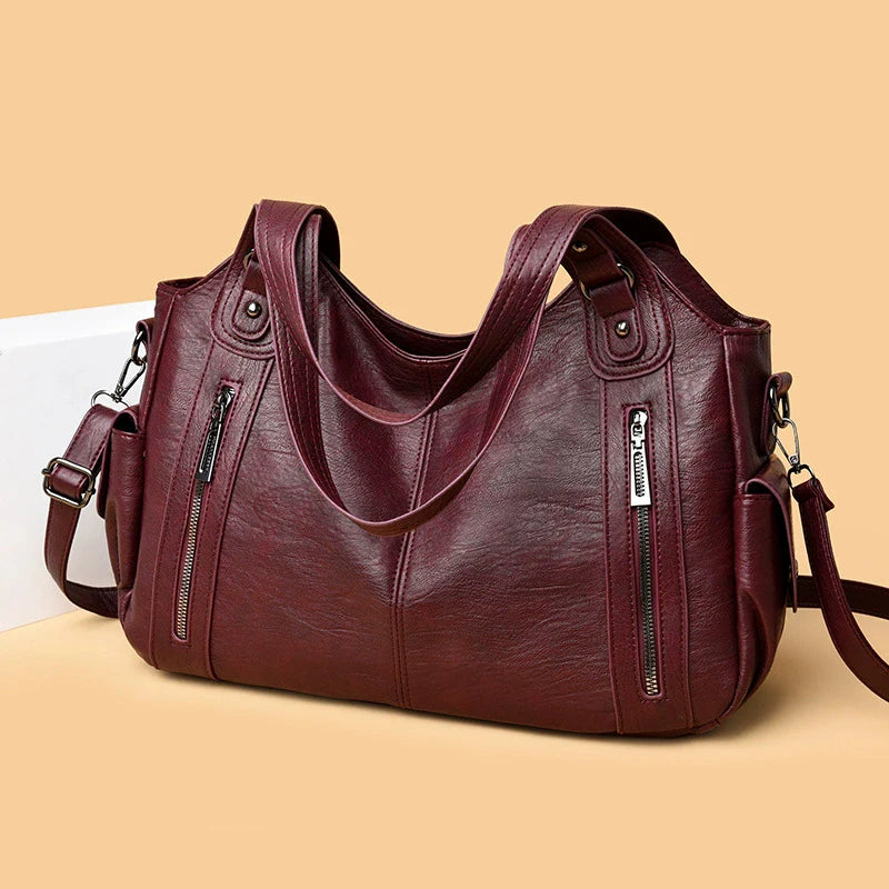 Soft Interior Compartment Shoulder Bags High Quality Contrasting Colors Crossbody Bags for Women Fashion Pu Leather Handbags